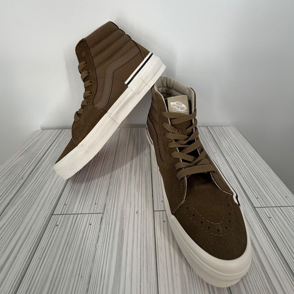 Vans Sk8-Hi Rearrange Tonal Kangaroo Brown Suede High Top Sneakers W8 M6.5 NEW